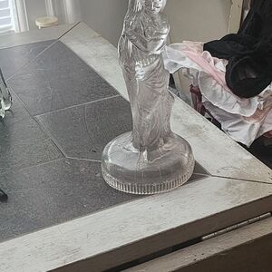 Clear Glass Figurine Statue - Decorative Table Accent